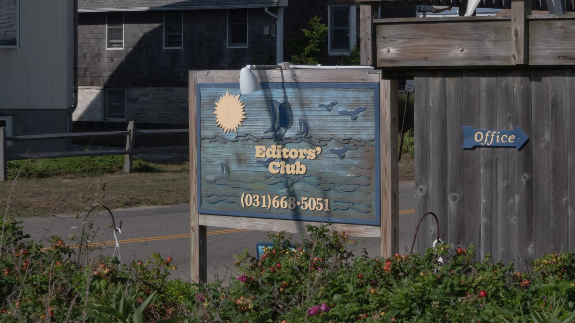Editors' Club sign photographed outdoors